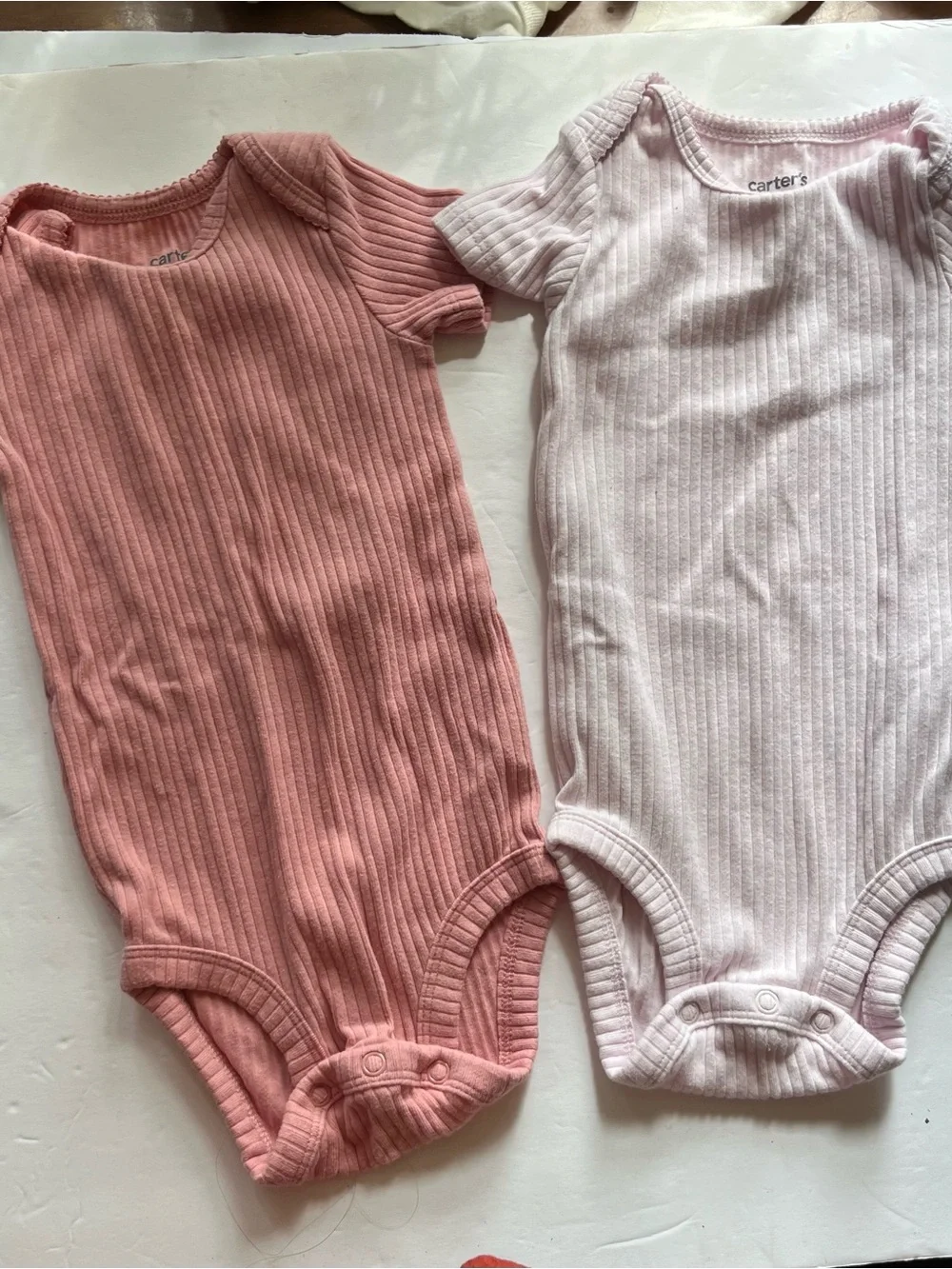 Carter Bodysuit Lot Of 7 Toddler Baby Girl One Piece 9 M 12-18 M Short Sleeve